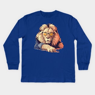 cool lion Kids Long Sleeve T-Shirt